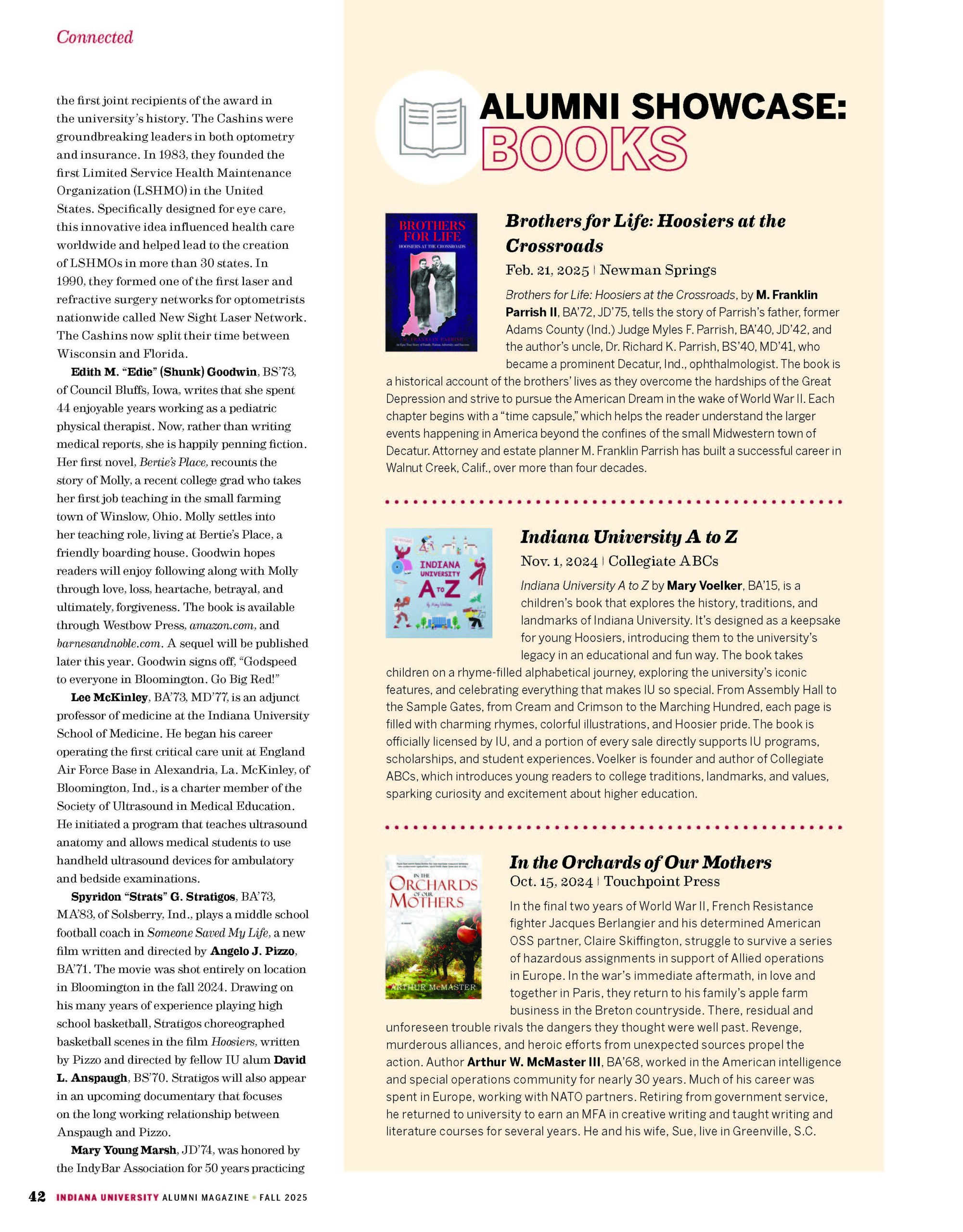 Read more about the article IU Alumni Magazine Article featuring Brothers For Life (Fall 2025)